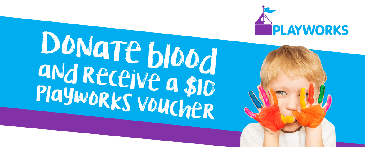 Donate blood and receive a $10 Playworks voucher